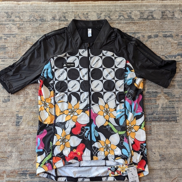Adidas x Rich Mnisi Cycling Jersey Short Sleeve Black IA2166 Mens Size L NWTNe - Picture 8 of 9